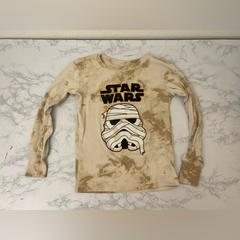 GAP STAR WARS BOY'S Tan Camo Long Sleeve SHIRT SIZE MEDIUM 8 Pullover​